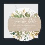 Watercolor Green Leaf Sommer Hochzeitssturz Save The Date<br><div class="desc">Watercolor Green Leaf Sommer Hochzeit speichern Das Datum In unserem Shop finden Sie die passende Einladung,  UAWG und mehr.</div>