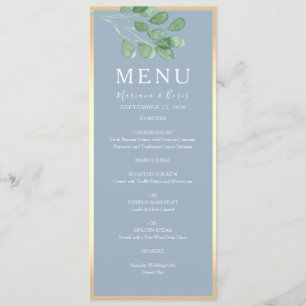 Watercolor Green Menu Mariage