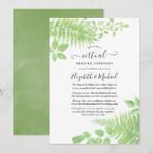 Watercolor Greenerage Foliage Online Virtual Weddi