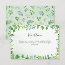 Watercolor Greenerity Wedding Reception Card Einladung