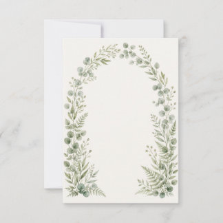 Watercolor Greenery Arch Wedding RSVP Card