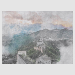 Watercolor große Wand der China Seidenpapier