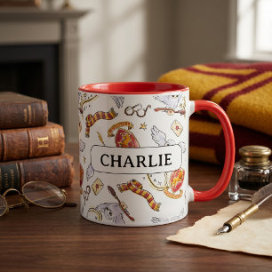 Watercolor GRYFFINDOR™ Hedwig-Muster Tasse