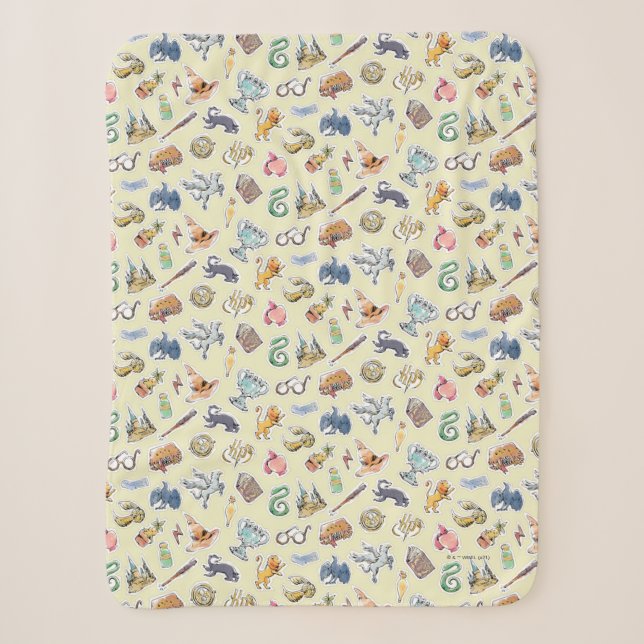 Watercolor Harry Potter Icons Sherpadecke (Vorderseite)