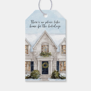 Watercolor-Haus-Immobilien-Weihnachts-Pop-By Geschenkanhänger