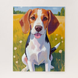 Watercolor-Haustiermalerei Beagle-Hund