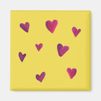 Watercolor Heart Melody Magnet