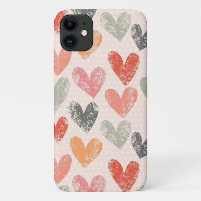 Watercolor HEARTS Case-Mate iPhone Hülle (Rückseite)