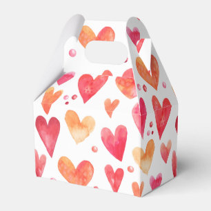 Watercolor HEARTS Geschenkschachtel