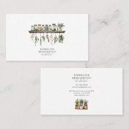Watercolor Herbalist Herbal Medicine  Visitenkarte