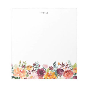 Watercolor Herbstblüten Custom Notizblock