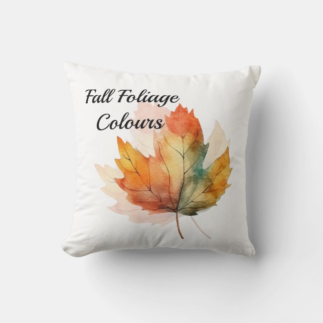 Watercolor Herbstleaf Modernes Drehkissen Kissen (Vorderseite)