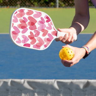 Watercolor Herzmuster Pickleball Schläger