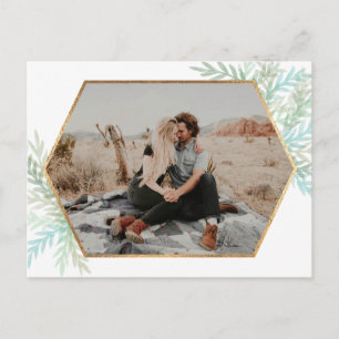 Watercolor Holiday Foto im Winter Branches Postkarte
