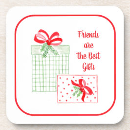 Watercolor Holiday Friends sind das beste Geschenk Getränkeuntersetzer