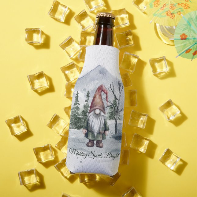 Watercolor Holiday Gnome Flaschenkühler (In Situ Sommer)