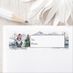 Watercolor Holiday Gnome Weihnachtsgeschenk