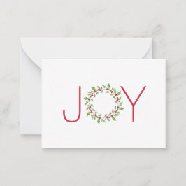 Watercolor Holly Wreath Mitteilungskarte