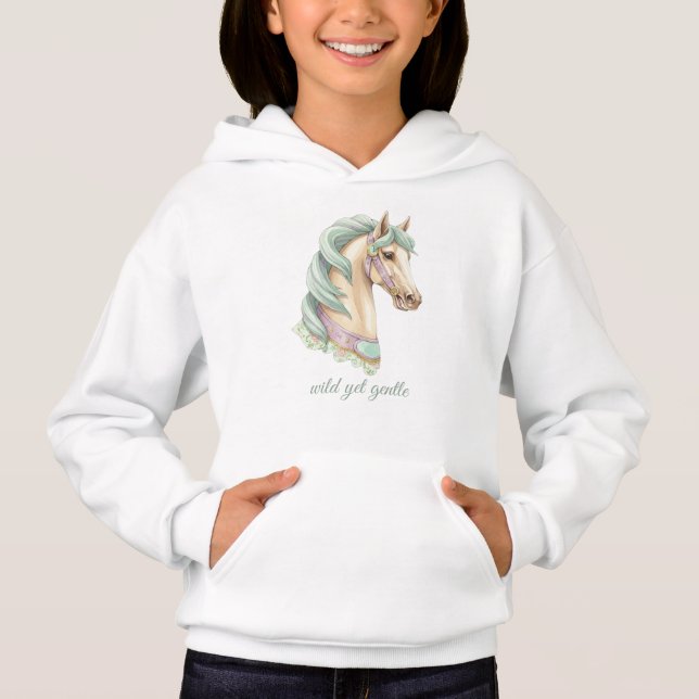 Watercolor Horse Head Hoodie (Vorderseite)