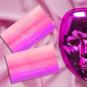 Watercolor Hot Pink Modern Visitenkarte