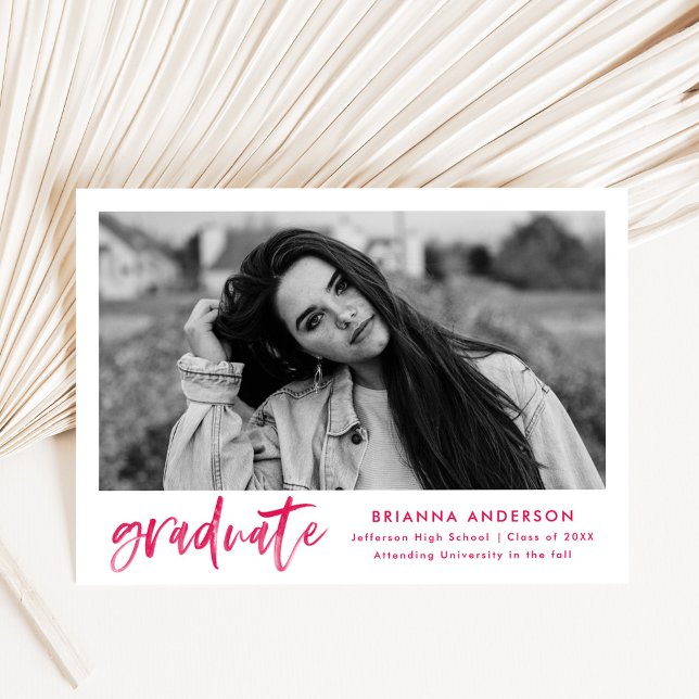 Watercolor Hot-Pink-Pinselstrichbildner Einladung (Von Creator hochgeladen)