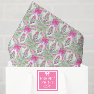 Watercolor Hot Pink Schleife Ginger Jar Weihnachte Seidenpapier