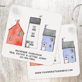 Watercolor House Real Anwesen Agent Promotionen Schlüsselanhänger