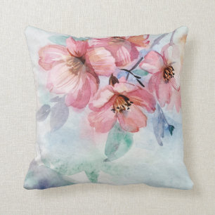 Watercolor-hübsche Blumen Kissen