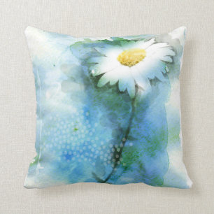 Watercolor-hübsches Gänseblümchen Kissen