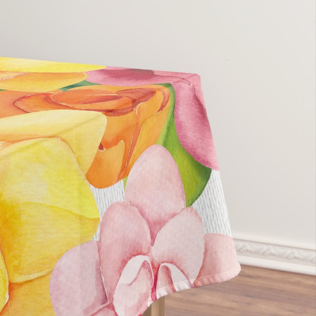 Watercolor-hübsches helles Blumen Tischdecke (Beispiel)