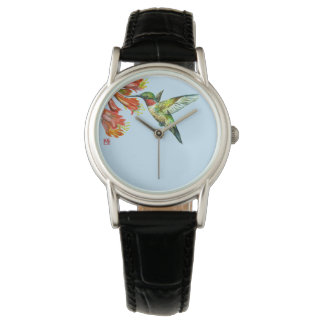 Watercolor Hummingbird Armbanduhr