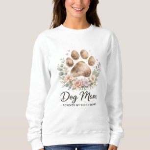 Watercolor-Hundemama-Pfotenabdruck-Sweatshirt für Sweatshirt