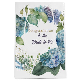 Watercolor Hydrangeas “Congratulations”  Mittlere Geschenktüte
