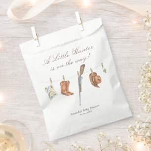 Watercolor Jäger-Baby-Party Geschenktütchen