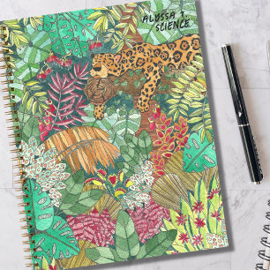 Watercolor Jungle Back-to-School Notebook Notizbuch