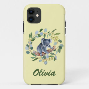 Watercolor Koala und Eukalyptus Wreath Case-Mate iPhone Hülle