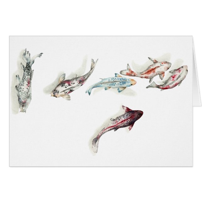 Watercolor Koi Fish (Vorderseite (Horizontal))