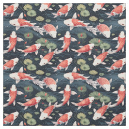Watercolor Koi Pond Stoff