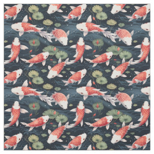 Watercolor Koi Pond Stoff