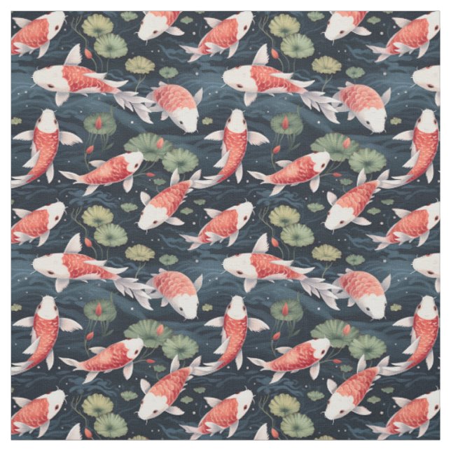 Watercolor Koi Pond Stoff (Muster)