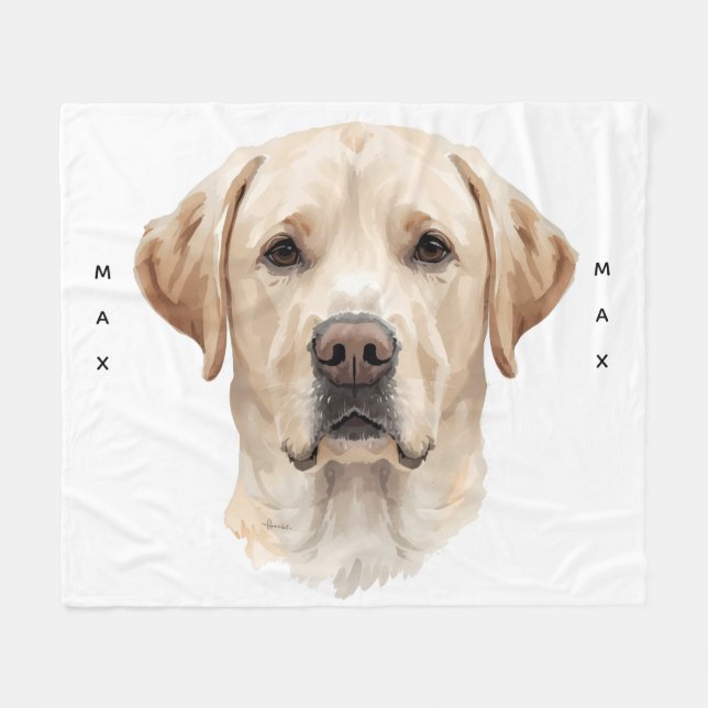 Watercolor Labrador Retriever Soft Fleece Pet (Vorderseite (Horizontal))