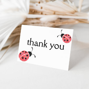 Watercolor Ladybug Vielen Dank an Ihre Karten