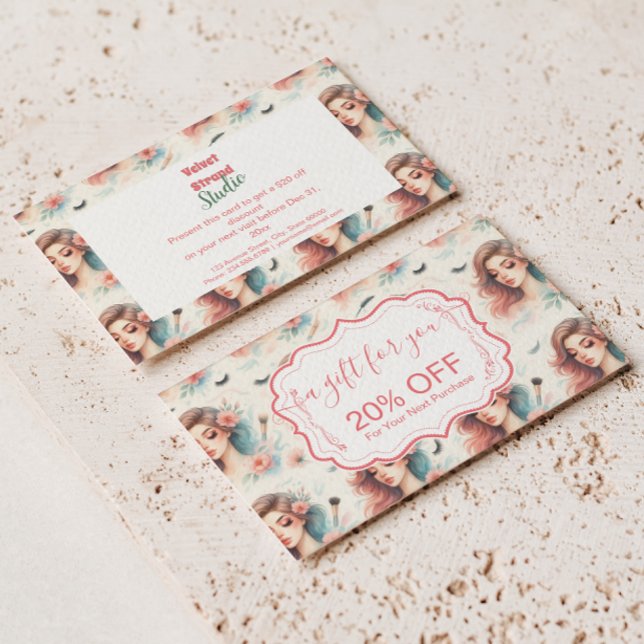 Watercolor Lash Artist Rabattkarte (Von Creator hochgeladen)