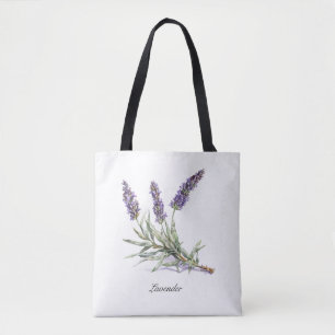 Watercolor-Lavendel-Botanical-Wellness individuell Tasche
