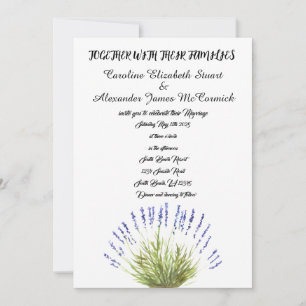 Watercolor Lavendel Kräuter Blumenzehen Einladung