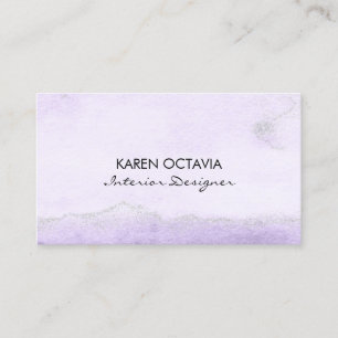 Watercolor-Lavendel-Unechtes-Glitter-Geschäftskart Visitenkarte