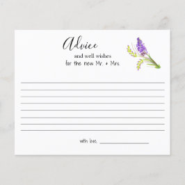 Watercolor Lavender und Green Florals Advisor Card