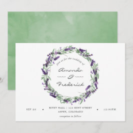 Watercolor Lavender Wedding Einladung