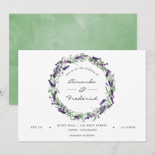 Watercolor Lavender Wedding Einladung