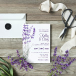 Watercolor Lavender Wedding Einladung<br><div class="desc">Mit diesen Aquarelllavender Einladungen laden wir Sie zu einem besonderen Hochzeitstag ein! Matching Collection verfügbar!</div>